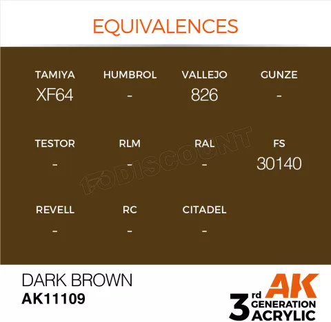 Photo de Ak Interactive  Pot de Peinture - Dark Brown (17 ml)
