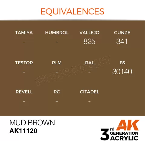 Photo de Ak Interactive  Pot de Peinture - Mud Brown (17 ml)