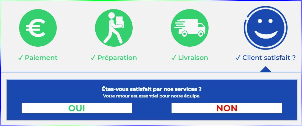Page de suivi de commande