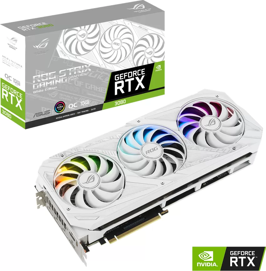 Asus GeForce RTX 3080 Rog Strix Gaming White Edition 10Go