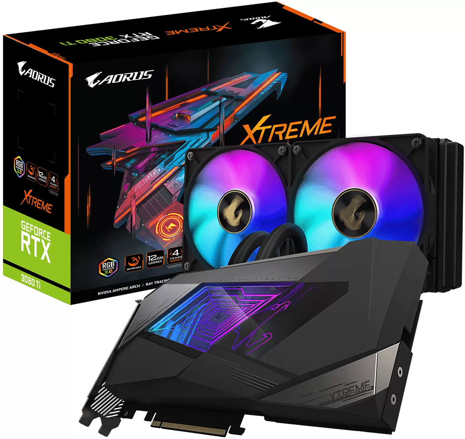 watercoolée Gigabyte GeForce RTX 3080 Ti Aorus Xtreme WaterForce 12Go