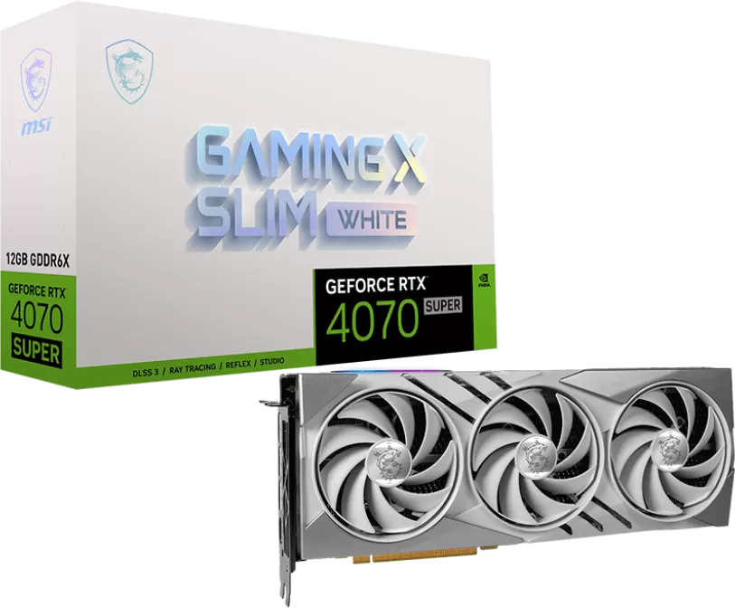 MSI GeForce RTX 4070 Super Gaming X Slim White 12Go