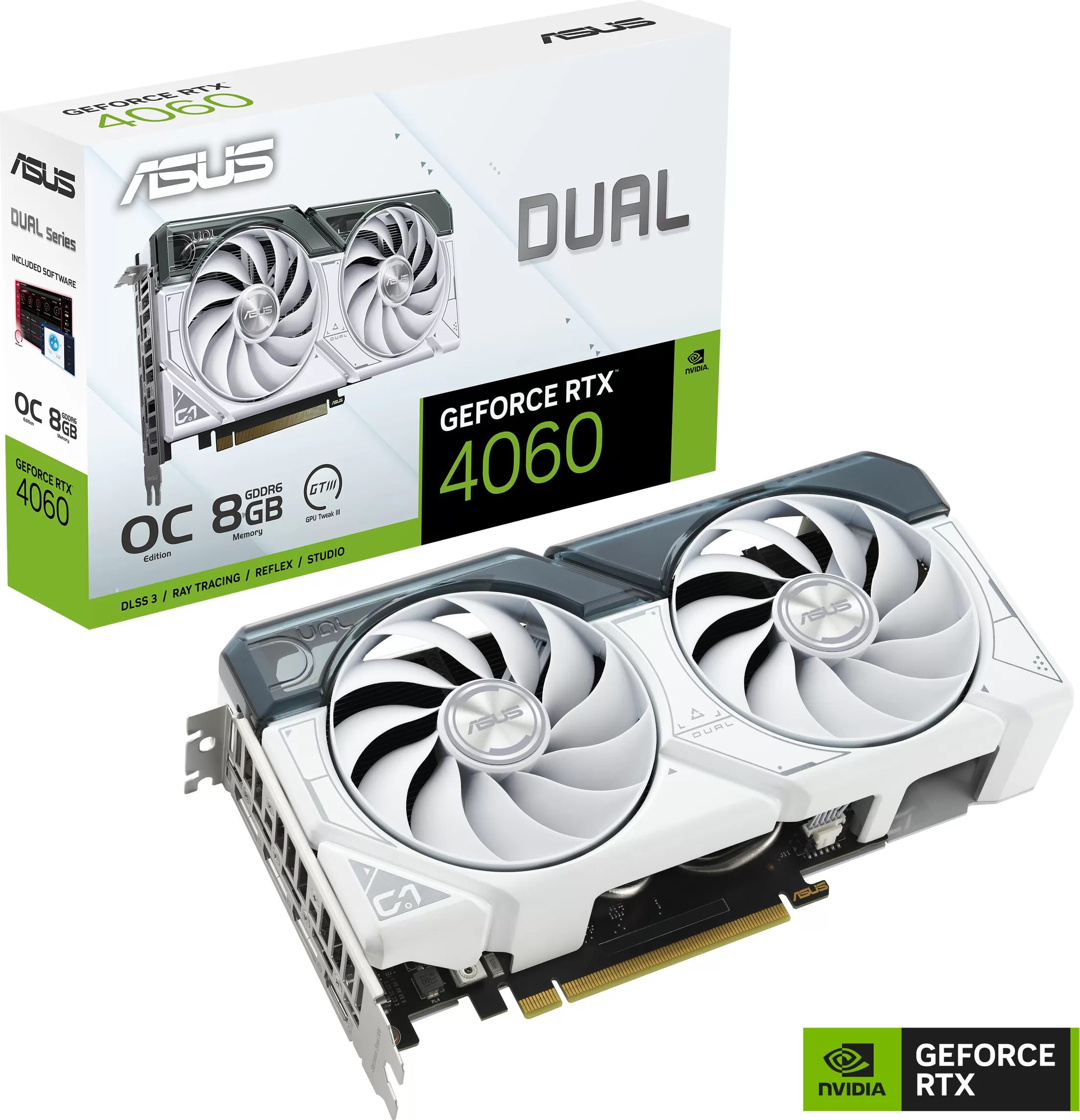 Asus GeForce RTX 4060 Dual OC White 8Go