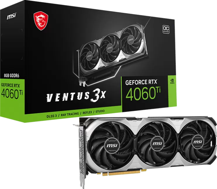 MSI GeForce RTX 4060 Ti Ventus 3X OC 8Go