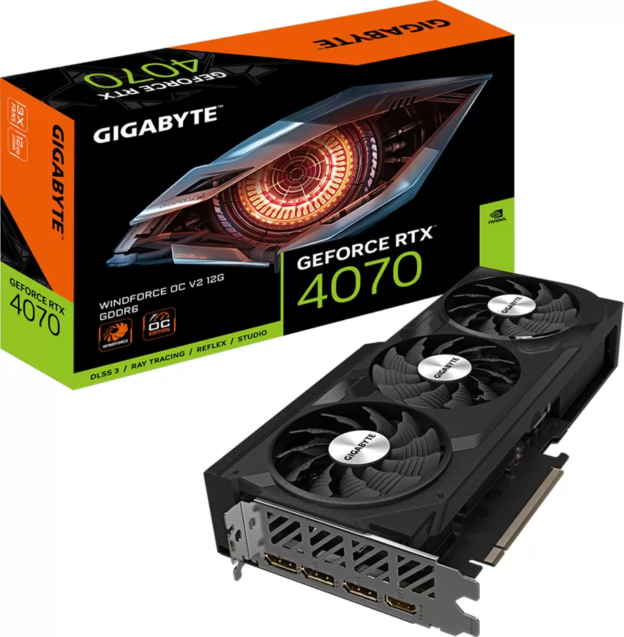 Gigabyte GeForce RTX 4070 Windforce OC V2 12Go