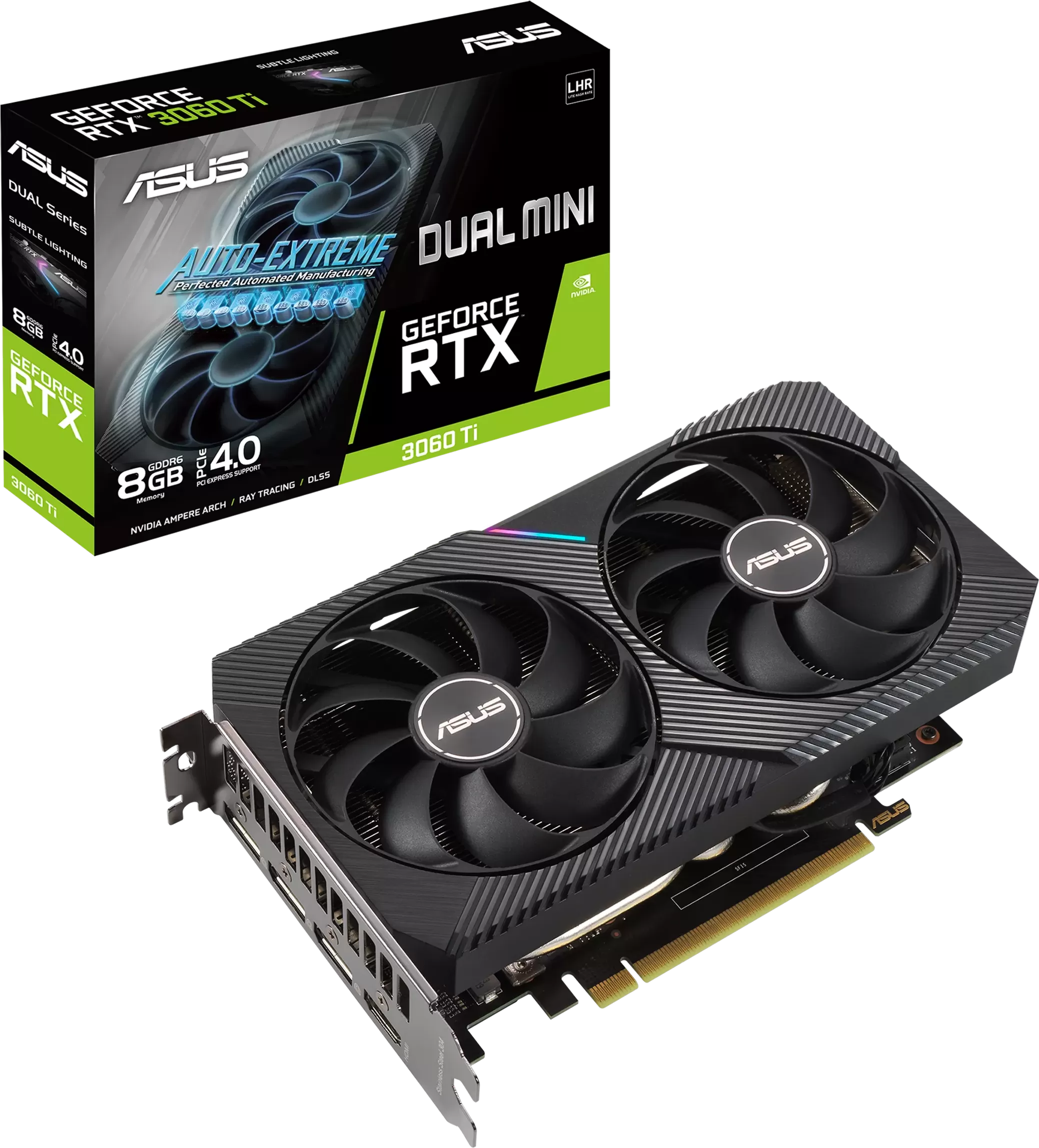 Asus GeForce RTX 3060 Ti Dual Mini LHR 8Go