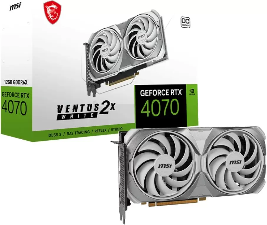 MSI GeForce RTX 4070 Ventus 2X White OC 12Go