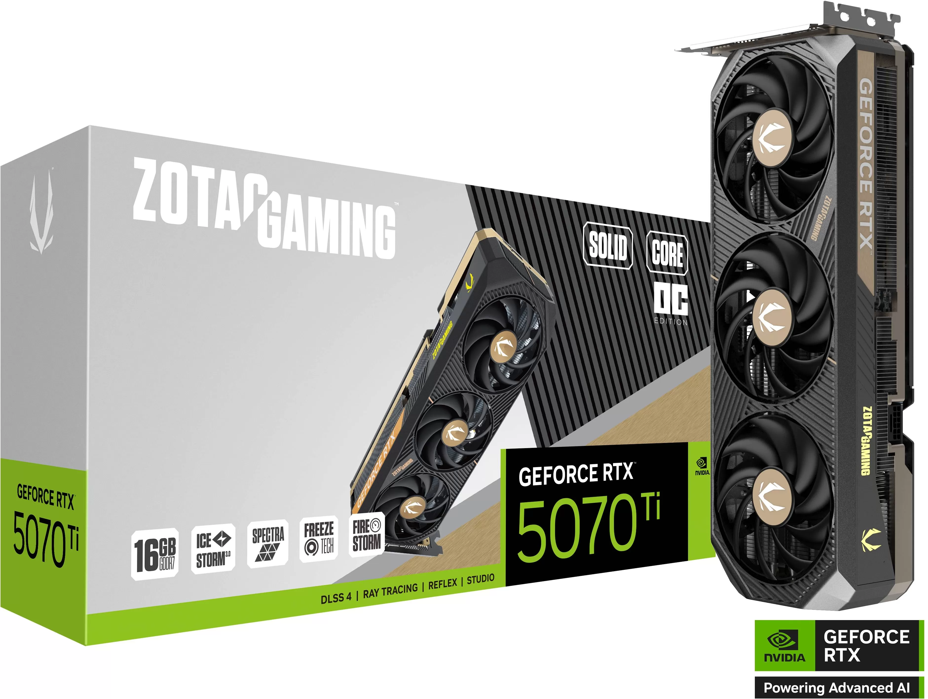 Carte Graphique Zotac GeForce RTX 5070 Ti Solid Core OC