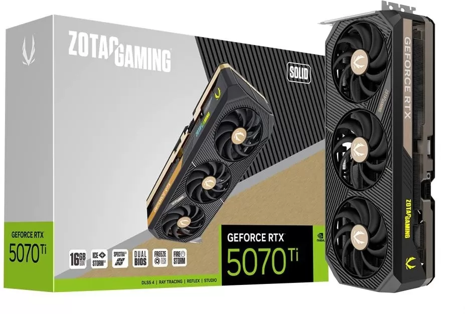Carte Graphique Zotac GeForce RTX 5070 Ti Solid