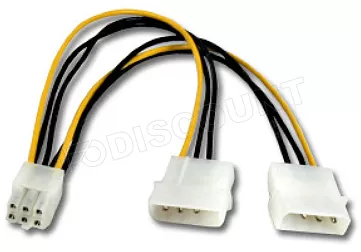 Photo de Adaptateur alimentation molex vers PCI-Express 6 pins