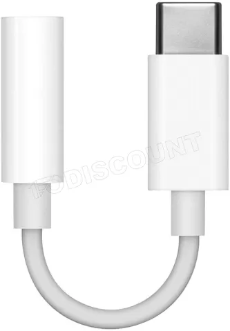 Photo de Adaptateur Apple USB Type C vers Jack 3"1/2 mm (Blanc)
