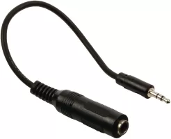 Photo de Adaptateur Audio Jack 3"1/2 M vers Jack 6.35mm F Valueline 0.20m