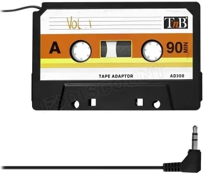 Adaptateur cassette audio pour jack 3,5mm T'nB (Noir) à prix bas