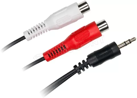 Photo de Adaptateur D2 Diffusion Audio Jack 3"<sup>1/2</sup> vers 2 x RCA F 0.2m