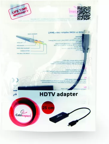 Photo de Adaptateur Gembird Micro USB vers HDMI (Noir)