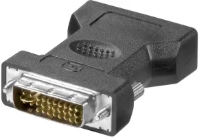 Photo de Adaptateur Goobay DVI-I mâle vers VGA femelle (D-sub DE-15) (Noir)