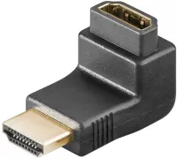 Photo de Adaptateur HDMI 2.0 mâle (Type A) vers HDMI femelle (Type A) Coudé à 90° (Noir)