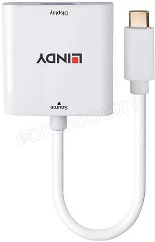 Photo de Adaptateur Lindy USB Type C vers VGA (Noir)