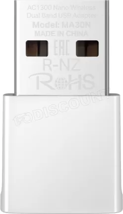 Photo de Adaptateur Mercusys MA30N Nano USB WiFi 2,4G/5G (Blanc)