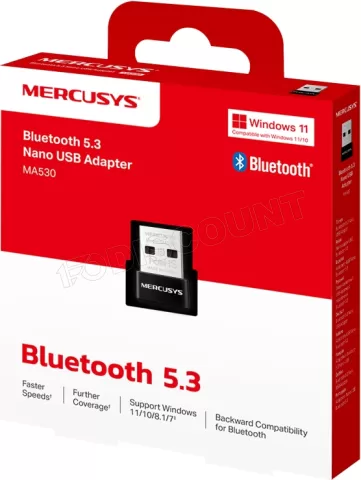 Photo de Adaptateur Mercusys MA530 Nano USB BlueTooth 5.3 (Noir)