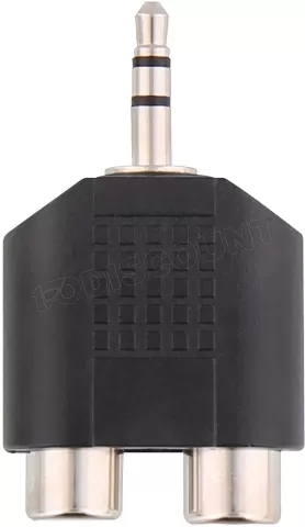 Photo de Adaptateur T'nB Jack 3.5mm mâle vers 2x RCA femelle (Noir)