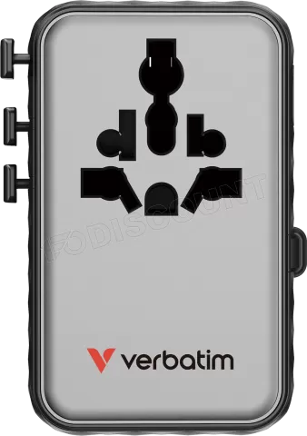 Photo de Adaptateur universel de voyage Verbatim Charge'n'Travel 100W (Noir)