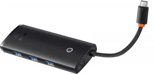 Photo de Adaptateur USB 3.0 Type C Baseus Lite vers HDMI, lecteur de carte SD et USB Type A/C (Noir)