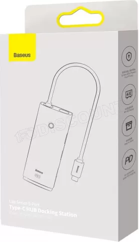 Photo de Adaptateur USB 3.0 Type C Baseus Lite vers HDMI, USB Type A/C (Noir)