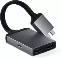 Photo de Adaptateur USB 3.0 Type C double Satechi vers 2x HDMI (Gris)