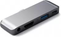 Photo de Adaptateur USB 3.0 Type C Satechi vers HDMI, Jack 3,5mm, USB-A et Type C (Gris)