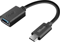 Photo de Adaptateur USB 3.0 Type C Trust vers USB Type A M/F (Noir)