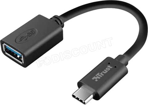 Photo de Adaptateur USB 3.0 Type C Trust vers USB Type A M/F (Noir)