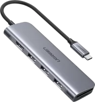 Photo de Adaptateur USB 3.0 Type C uGreen 5en1 (Gris)