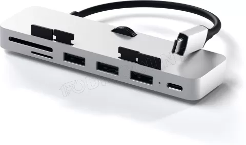 Photo de Adaptateur USB-C 3.0 Satechi Clamp Hub Pro (Argent)