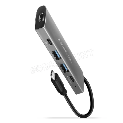Photo de Adaptateur USB-C 3.2 Axagon HMC-5G2 vers HDMI, 4x USB-A/C (Gris)