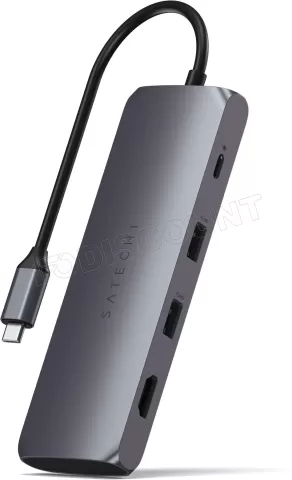Photo de Adaptateur USB Type C Satechi Hybrid vers SSD M.2, HDMI et 3xUSB (Gris)