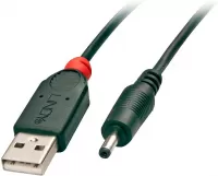 Photo de Adaptateur USB vers prise DC (0,7x2,5mm) Lindy 1,5m (Noir)