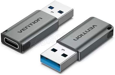 Photo de Adaptateur Vention USB 3.0 Male vers USB-C Femelle (Gris)