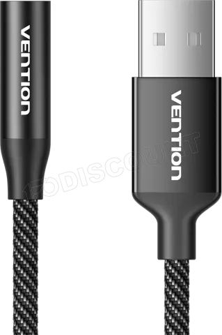 Photo de Adaptateur Vention USB-A mâle vers Jack 3.5mm femelle 0.25m (Noir)