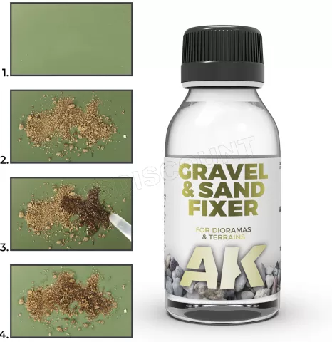 Photo de Ak Interactive Battle Grounds - Gravel & Sand Fixer (100 ml)