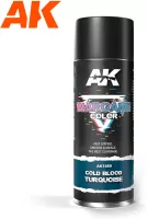Photo de Ak Interactive Bombe sous-couche - Aérosol Cold Blood Turquoise (400mL)