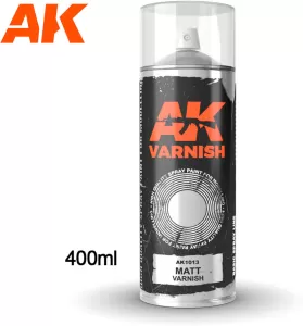 Photo de Ak Interactive Bombe sous-couche - Aérosol Matt Varnish (400mL) (2 Buses incluses)