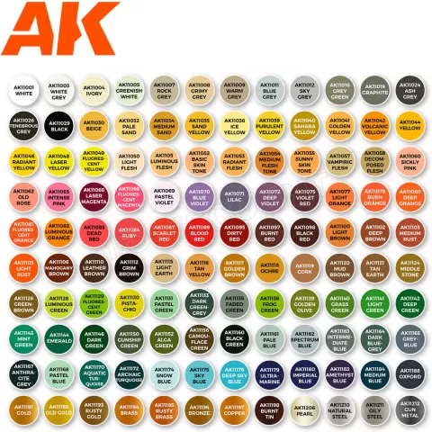 Ak Interactive Coffret de Peinture - 120 Couleurs pour Wargame