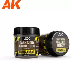Photo de Ak Interactive Dioramas - Dark & Dry Crackle Effects (100 ml) (Base Acrylique)