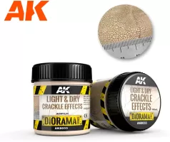 Photo de Ak Interactive Dioramas - Light & Dry Crackle Effects (100 ml) (Base Acrylique)