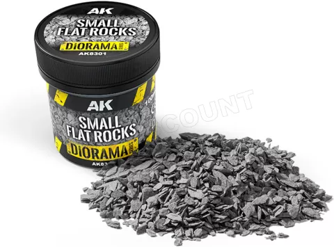 Photo de Ak Interactive Dioramas - Small Flat Rocks (100 ml)
