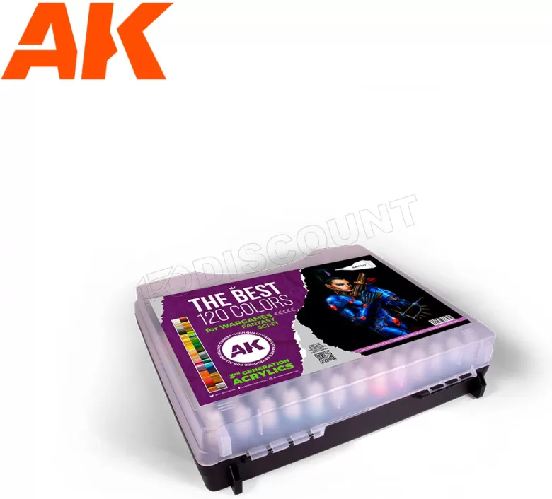 Ak Interactive Malette de Peinture - 120 Couleurs pour Wargame, Fantasy & Sci-Fi à prix bas