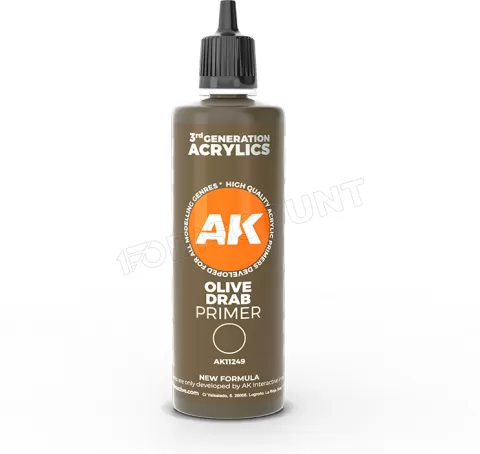 Photo de Ak Interactive - Olive Drab Surface Primer 100 ml 3Gen