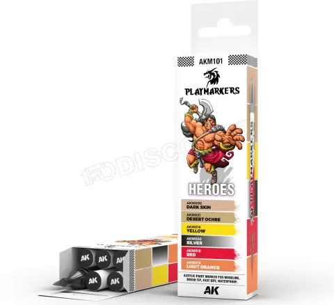 Photo de Ak Interactive - Playmarker Set Heroes (6 Markers)