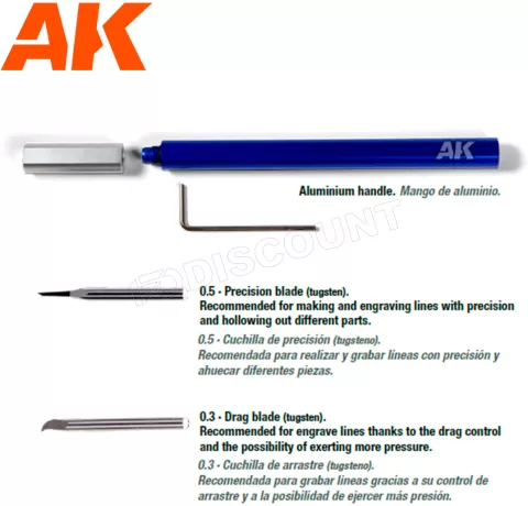 Photo de Ak Interactive - Pointe a Gravure en Acier Tungstene